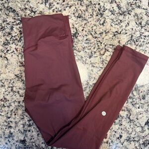 NWOT Lululemon Maroon Leggings- 8